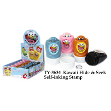 Lustige Kawaii Hide Seek Selbst-Inking Stempel Spielzeug